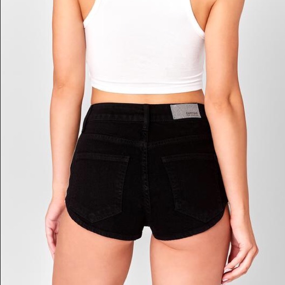 LF Carmar Black Zipper Shorts - Picture 3 of 7